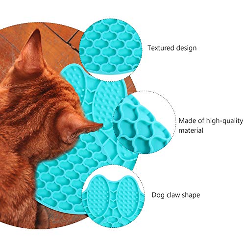 Pet Almofada de lamber de silicone para cães de alimentação lenta Tapete para lamber de manteiga de