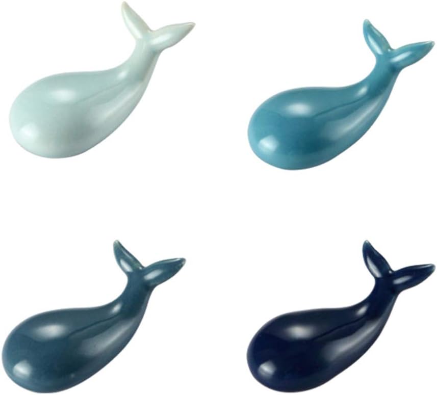 Chopstick Rest Chopsticks Holders decoration Rack 2PCS Whale Ceramic Spoon Rack Cute Dolphin
