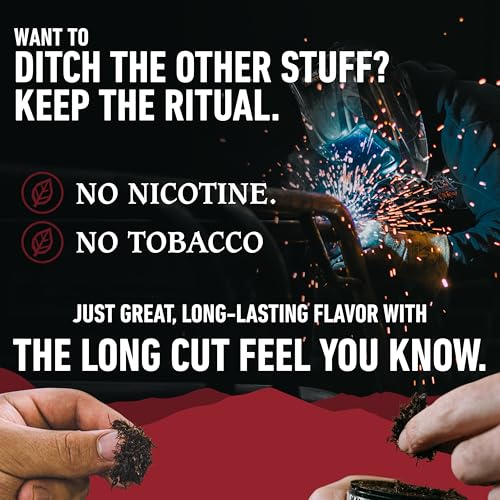 Image of Smokey Mountain Herbal Long Cut - Cherry - 10 Can Box - Tobacco Free and Nicotine Free Snuff