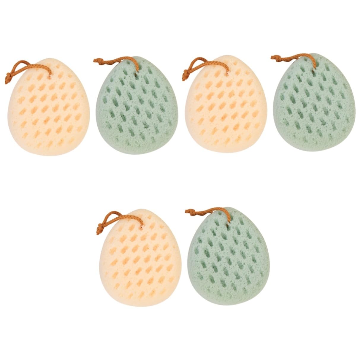 6 Piezas Esponja De Ducha Exfoliante Esponja De Lufa Para El Cuerpo Esponja De Fibras Naturales Cepillo De Esponja De Baño Exfoliante De Esponja Vegetal Esponjas Suave Almohadón