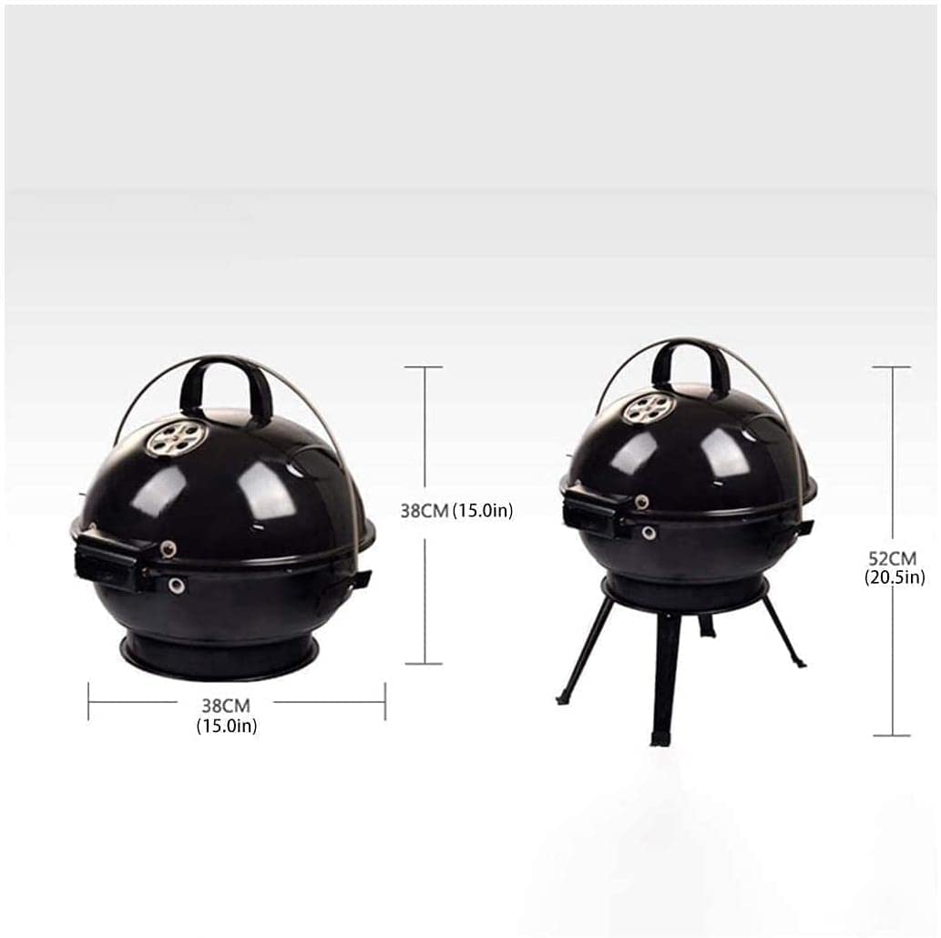 Grill na Węgiel Grille Węglowe Przenośny Okrągły Grill Na Węgiel Drzewny Z Platerowanymi Stalowymi Rusztami Składany Grill Na Zewnątrz Ze Stali Nierdzewnej Gril Węglowy Grill Stojak