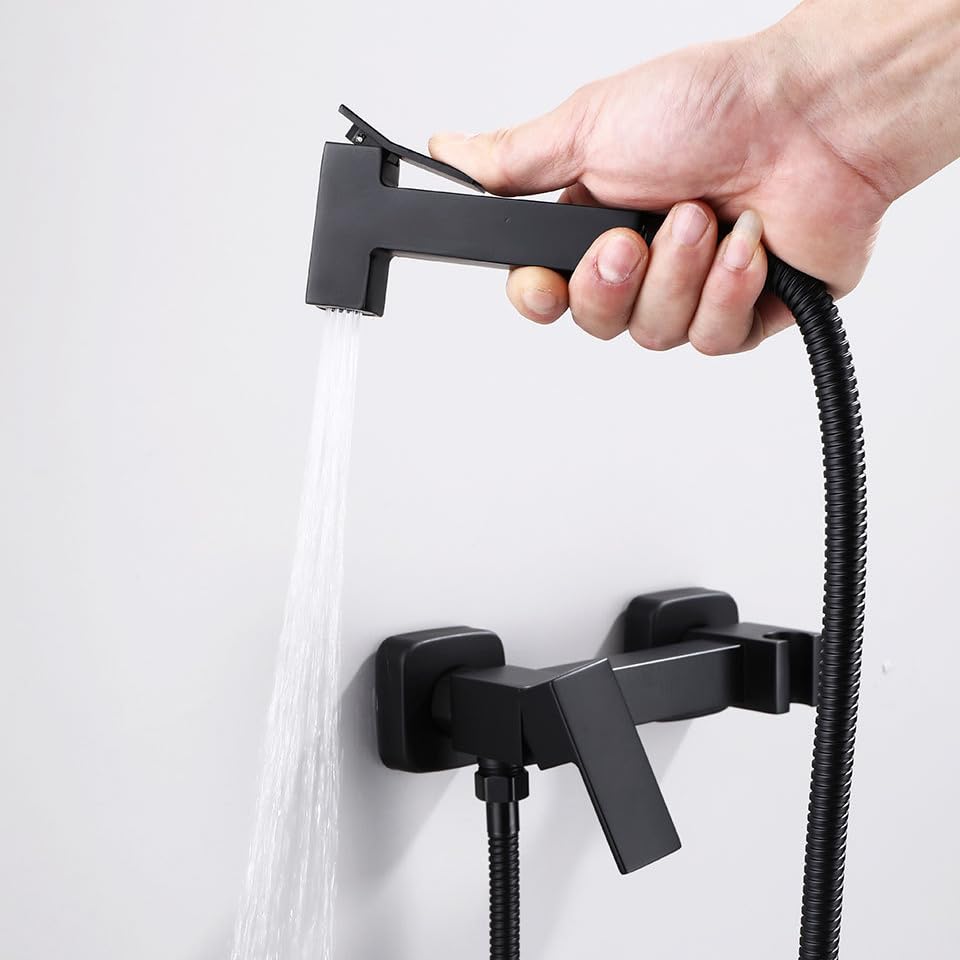 Doccetta Per Wc Bidet Doccetta Doccino Per Bidet Acqua Calda E Fredda Miscelatore Bidet Tutto In Rame piazza nero