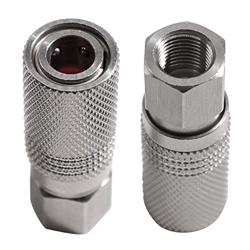 Paintball Pcp 1/8 Npt Female Thread Stainless Steel Coupler Hpa Co2 Air Tank Refill Connector Quick Disconnect Quick Release Adapter Fitting #TOP1