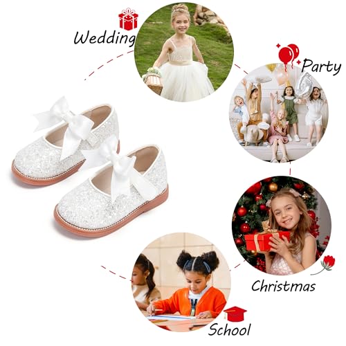 Image of PHIRAMIN Toddler Girl Mary Jane Dress Shoes-Little Girl School Uniform Shoes for Wedding Party