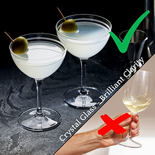 Hemswell Crystal Aperitif Glasses Set Of 2 - Etched Long Stem Cordial Set - Stemmed Liqueur Glasses For A Small 3.5 Oz Single Shot - Perfect As A Cordial Glass Or Absinthe Glass - European Crystal #TOP4