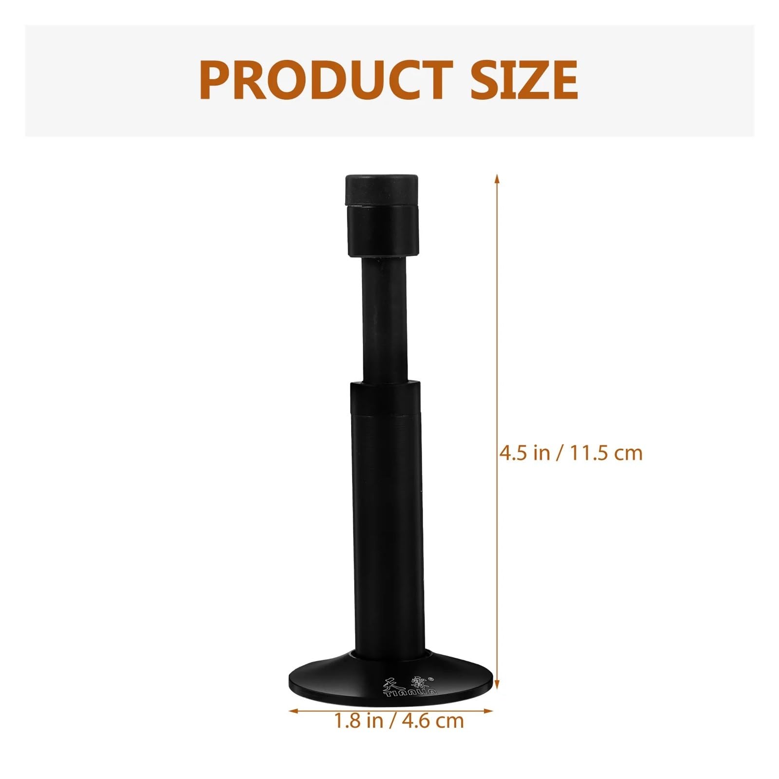 Tope Puerta Tope de puerta resistente negro, tope metal for, comercial, for suelo, pared, vidrio