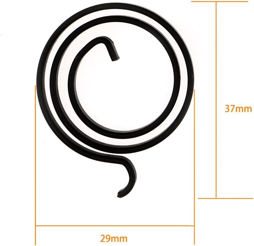 YINETTECH 6Pcs Door Hardware Handle Springs 2.5 Turn Coil 3mm Thick Home Door Repairing, Black - Image 3