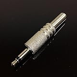 CESS 3.5mm Mono TS Male Plug Metal Construction Cable Connector (jcx) (5 Pack)