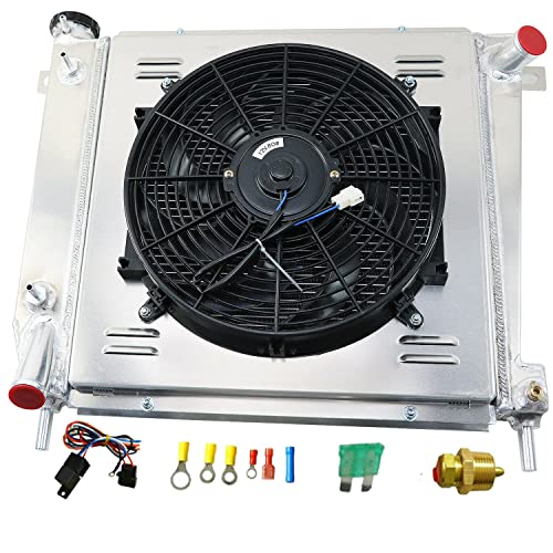 Aluradiador 4 Row Core Radiator For 1985-1994 Ford Ranger 85-1990 Bronco Ii 1991-1994 Explorer 2.8L 2.9L 3.0L 4.0L V6 Gas Radiador Full Aluminum Crossflow Radiators Shroud Fan #TOP3