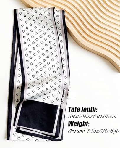 Head Scarf Hair Neck Scarves For Women Purse Bag Scarfs For Handbags Silky Long Thin Satin Headscarf Fashion Lightweight 59 * 5.9inch C43