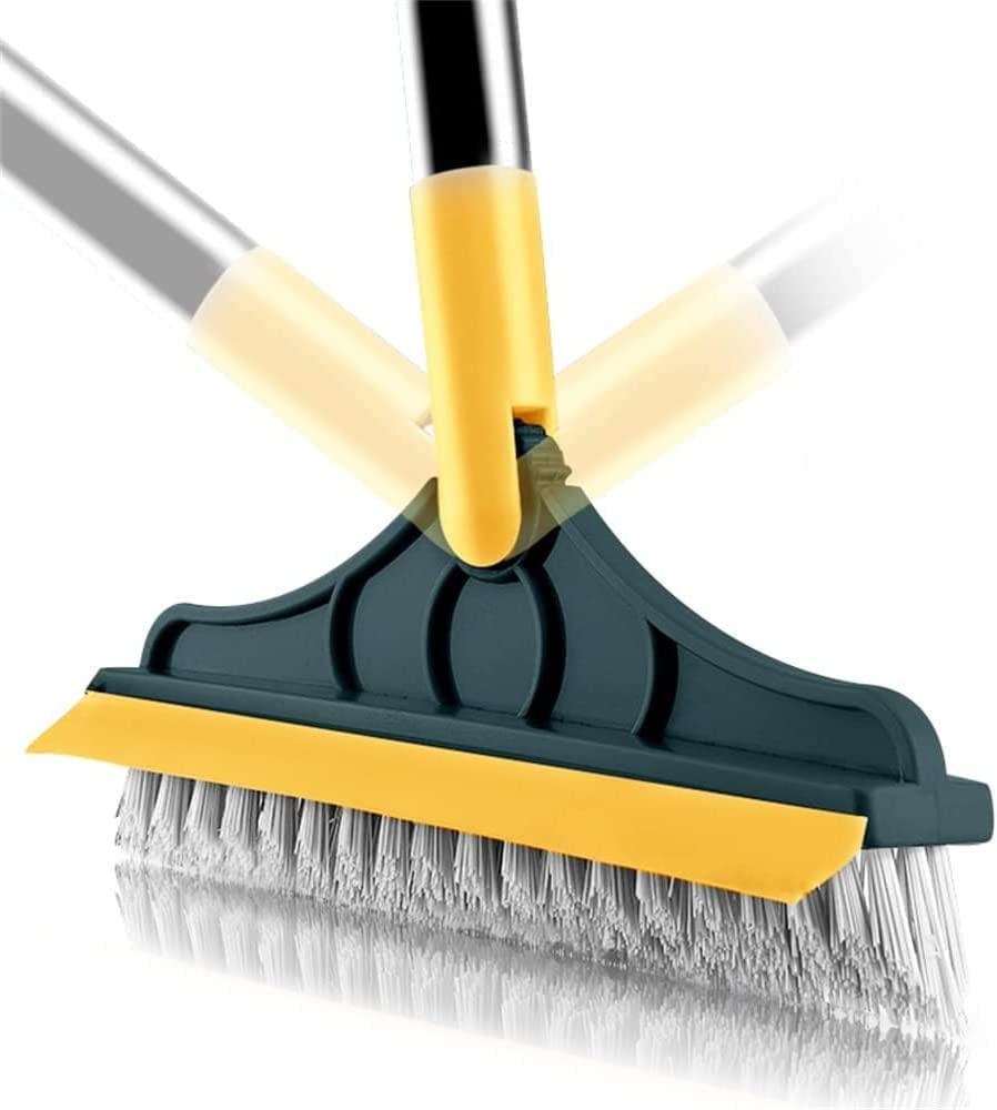 Cascade Heavy Quality Floor Mop with Flat Squeeze Cleaning Supplies Clean Home Floor Cleaner Bathroom Cleaning Brush with Wiper 2 in 1 Tiles Cleaning Brush Floor Scrub Bathroom Actionpacs (MULTI) 3