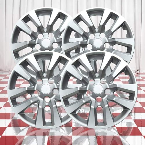 4pc Front-Rear Silver 10 Spoke 16 Wheel Covers for Nissan Altima 13-18