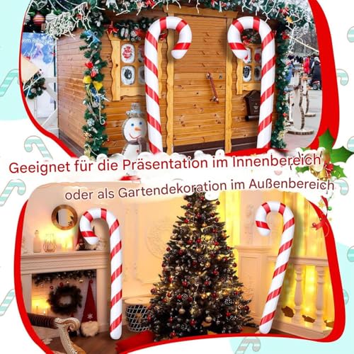 Canne à sucre de Noël gonflable, l'astuce pour décorer sans effort le jardin - 5