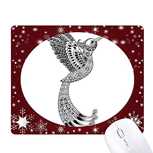 Peinture en plume d'oiseau sur grand tapis de souris : créez une ambiance cocooning en hiver