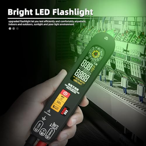 BSIDE S6X Smart Digital Multimeter Rechargeable Non Contact Electrical Tester Pen with Colour LCD ID Pointer Ammeter Voltmeter Capacitance Diode Tester Live Detector VFD Ohm Hz Continuity Tester - Image 3