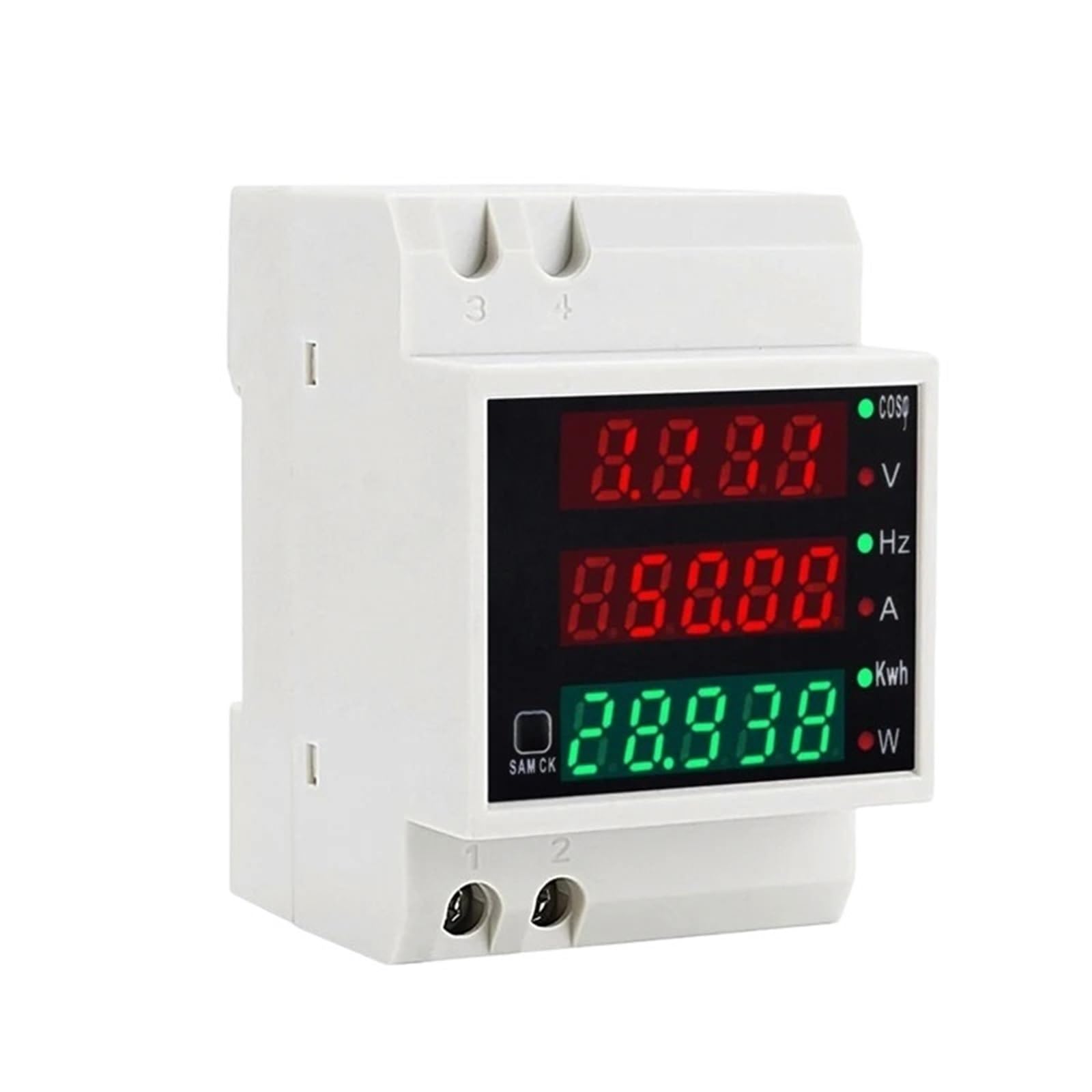 D52-2058 Miernik wielofunkcyjny na szynie DIN 220V380V Jednofazowy miernik energii domowej Tester mocy Wygodny i wygodny