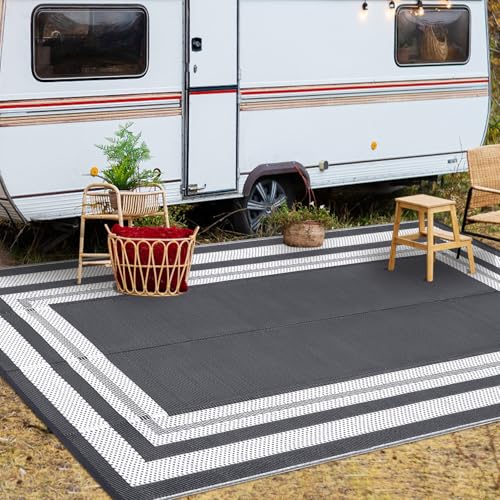 GAOMON Outdoor Rug 10x14 Large Rug Outdoor Plastic Straw Rugs Easy Clean Waterproof Reversible Mat Lightweight Camping Rugs for Patio Porch RV Backyar