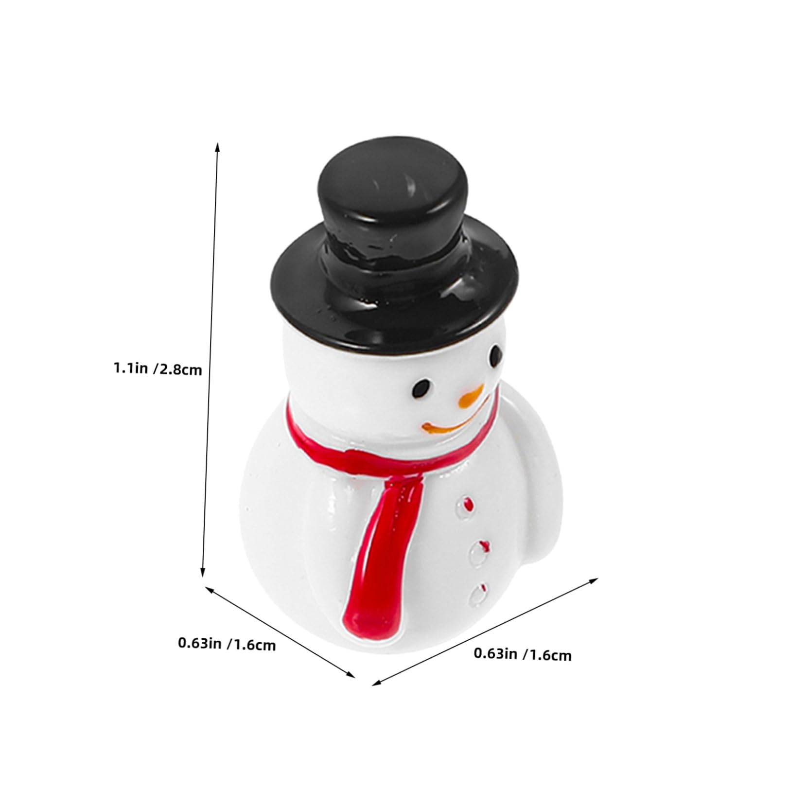 PRETYZOOM 200 Stck. Mini Snowman Dekoration Kleiner Schneemann Weihnachtsmikrolandschaftsdekoration Weihnachts-schneemann-Statue Zum Basteln Harz