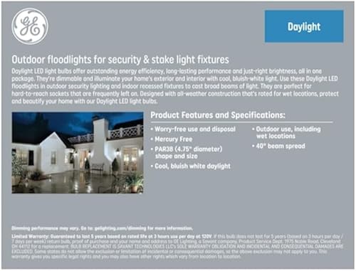 Miniatura 3 de GE Bombilla LED clásica EQ Par38 de 90 vatios regulable (2 unidades)