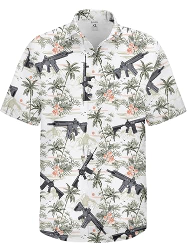 HIVICHI Funny Hawaiian Shirt for Men Print Novelty Crazy Graphic Button Down Summer Beach Vacation Party Aloha Shirts3