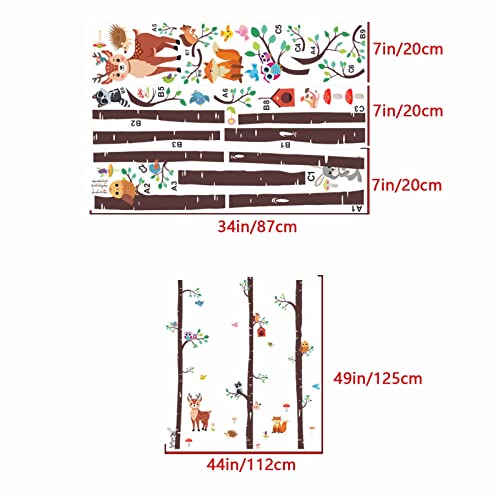 Anfigure Forest Animal Tree Wall Decals For Kids Boys Baby Girls Wall Stickers Nursery Bedroom Playroom Wall Decals Woodland Tree Deer Fox Owl Rabbit Nature Plant Wall Stickers Family Home Wall Decor #TOP4