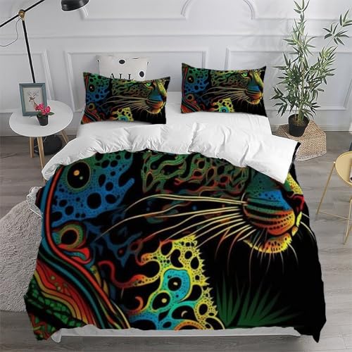 Housse de couette King léopard en microfibre 220x240 cm - 6