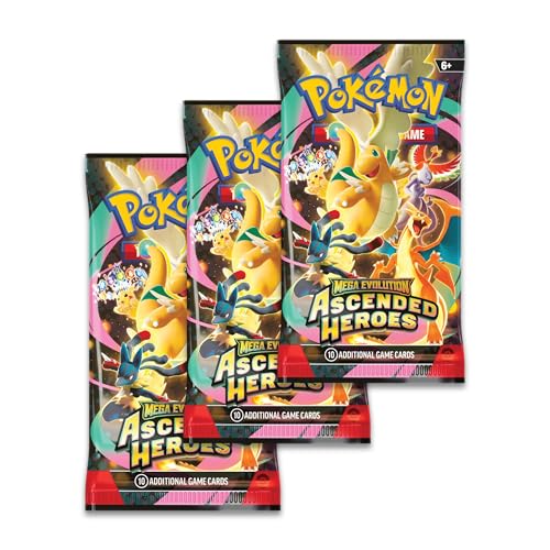 Pokémon TCG: Mega Evolution—Ascended Heroes Tech Sticker Collection—Gastly (1 Foil Promo Card & 3 Booster Packs)