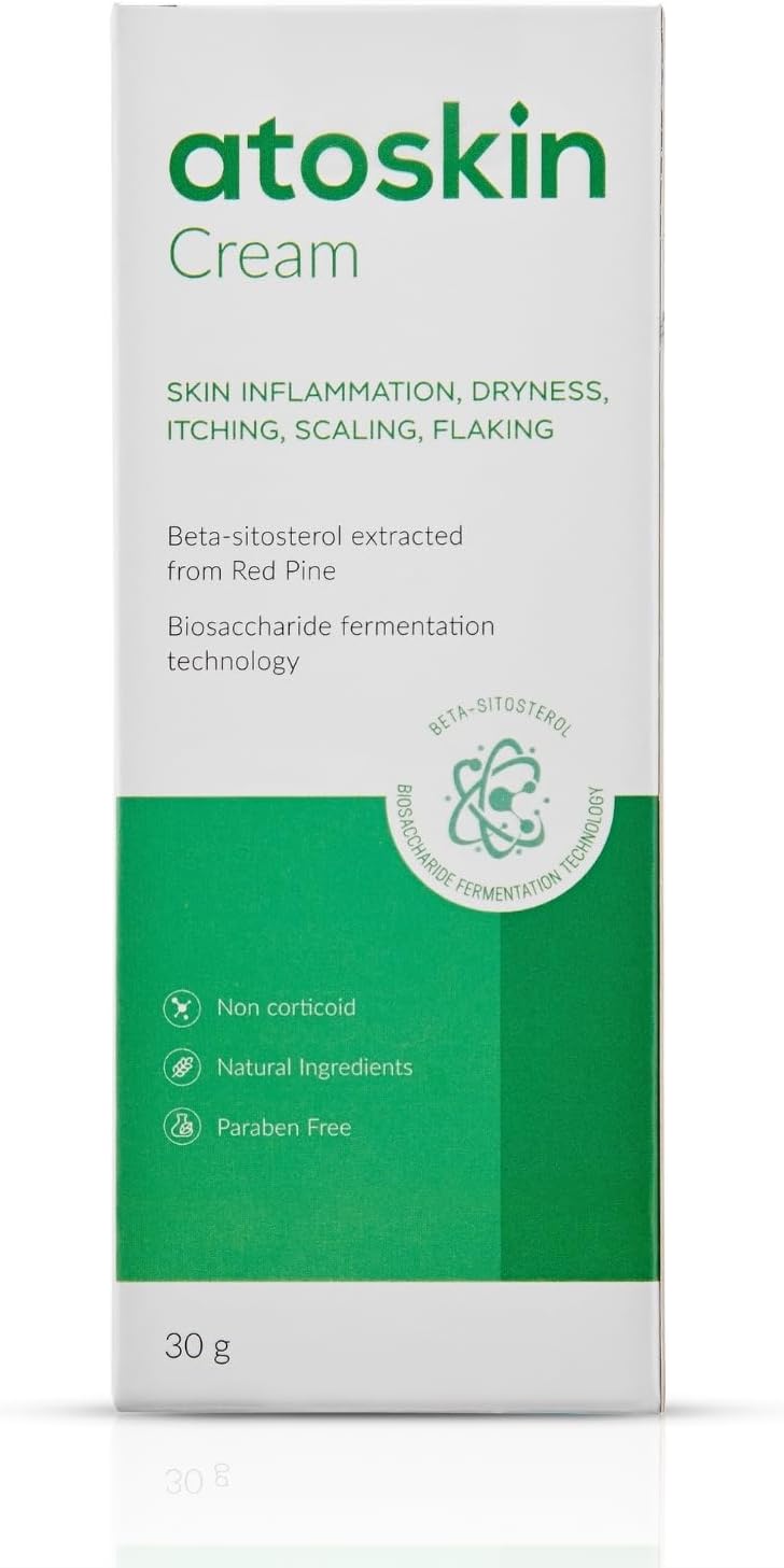 Atoskin Eczema Cream, Soothing Cream for Itchy Skin, Eczema Rash and Dermatitis Irritation, Gentle Hydrating Skin Care Treatment with Shea Butter and Sweet Almond Oil (Set 2)