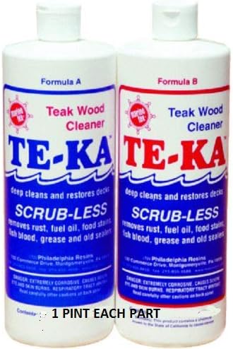 Marine Tex RM340K Te-Ka Teak Cleaner Quart Kit Made by Marine Tex