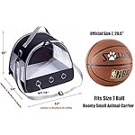 Guinea Pig Carrier Backpack, Clear Bubble Window Backpack for Guinea Pig, Bunny Rat Bird (Black, Carrier) - Image 2