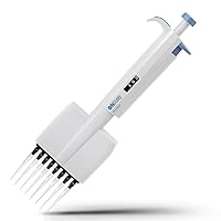 Vista 1 de ONiLAB Micropipeta de laboratorio, pipetas multicanal de 8 canales de volumen ajustable, 50-300μl