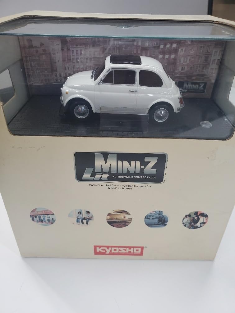 京商 MINI-Z Lit フィアット500 ホワイト(ミニクーパー レッド付) 京商 ミニッツ リット フィアット500 京商 MINI-Z Lit FIAT 500 RC