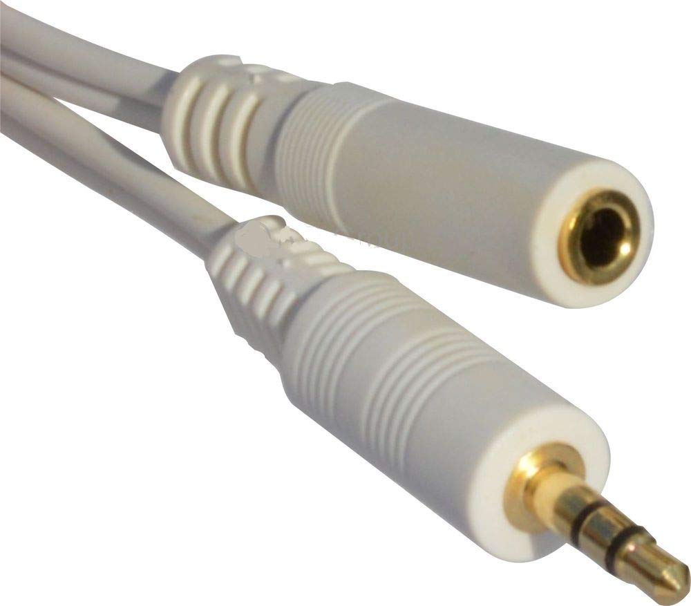 JAFSAL ONLINE 3.5mm Gold-Plated Stereo Jack Male to Female Aux Audio Cable Auxiliary Music Sound Plug Lead Ideal for smartphones Windows phone