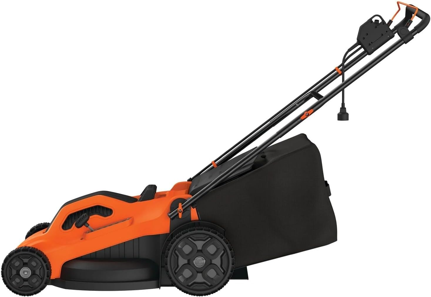 Electric Push Lawn Mower, Corded, 13 Amp, 20-Inch Cutting Deck, 6 Setting Height Adjustment, Compact Storage, Collection Bag (BEMW213)