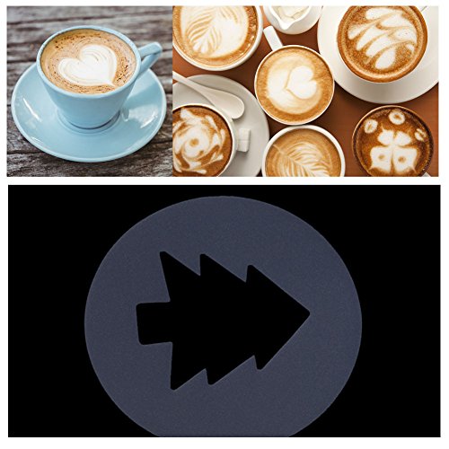 Coffee Stencils,16 Pcs Coffee Decorating Stencils, Foam Latte Art Barista Template for Decorating Oatmeal Cupcake Cake Cappuccino Hot Chocolate, Coffee Stencils Latte Art for Adult Kids Children - Thumbnail 5