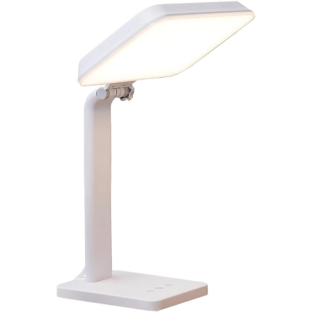 Theralite Aura Bright 10000 Lux Therapy Lamp, Sun Lamp for Light Box Therapy to Fight Low Energy with Adjustable Brightness 4 Light Settings for Sunlight Deprivation for Home and Office Use, White
