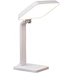 Theralite Aura Bright 10000 Lux Therapy Lamp, Sun Lamp for Light Box Therapy to Fight Low Energy with Adjustable Brightness 4 Light Settings for Sunlight Deprivation for Home and Office Use, White
