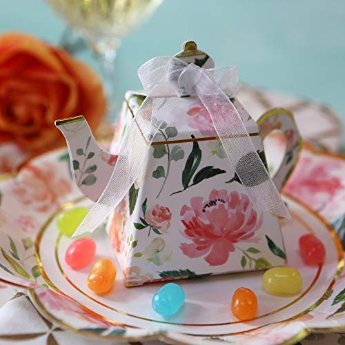 Kate Aspen 28298FL Vintage Floral Tea Party Teapot Favor Boxes (Set Of 24) - Perfect For Weddings Favors, Bridal Showers Brunches thumb #6