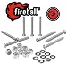 Fireball Dragon Stainless Steel Skateboard Hardware Set (Button Allen, 2.0")
