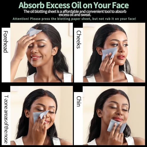 fandamei 600 counts oil blotting sheets for face blotting paper for oily skin oil control film oil absorbing sheets for face oil absorbing tissues oil blotting papers