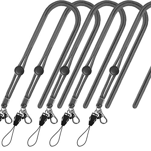 Youowo 5 Pack Lanyards For Id Badges Holder Adjustable Grey Neck Lanyards For Pen Men Women Keys Id Badge Holder Office Neck Lanyards Cruise #TOP9