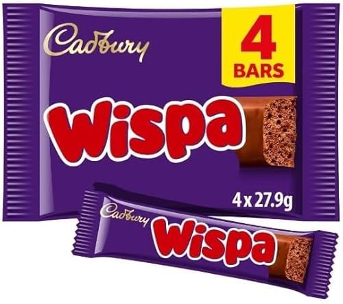 3 x Wispa Chocolate Bar 4 Pack Multipack 111.6g Delicious Tasty And Twisty Treat Gift Hamper For Birthday,Christmas