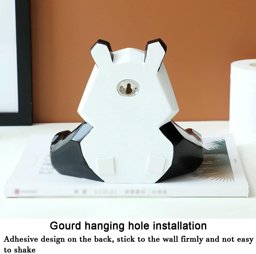 Tissue Roll Dispenser,Nordic Minimalist Geometric Panda Toilet Paper Holder, Bathroom Wall-Mounted Animal-Shaped Towel Storage Rack, Living Room Wall Decoration