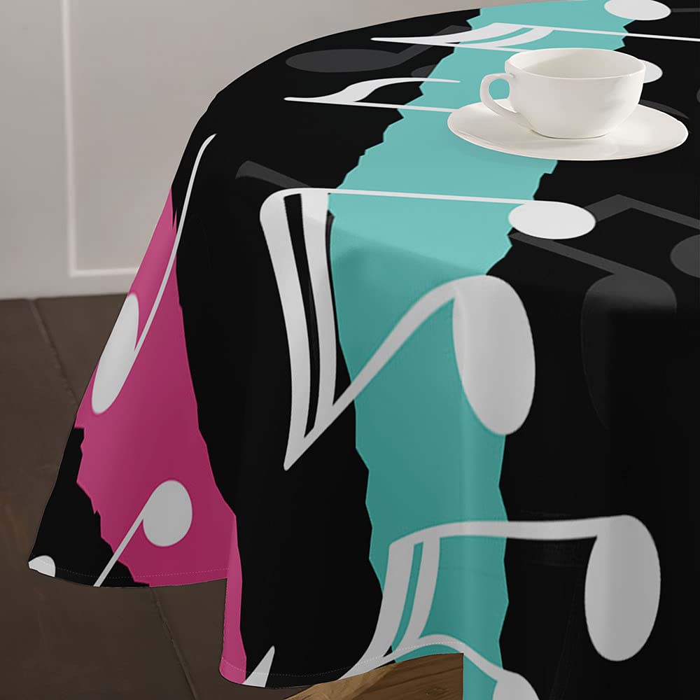 Eminza Nappe Ronde Anti Tache (180 Cm) Elise Noire Derniers Modèles | Maison Et Jardin