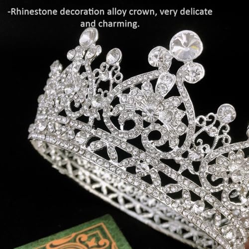 Diadema corona de plata fina para regalo de quinceañera, damas de honor y novias 4