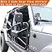 KEHOSX 2 Front Doors Set Off Road Compatible for 2007-2018 Jeep Wrangler JK/JKU,Include 2 Side Rear View Mirrors,Fashion Design with Big Size Tube,Front