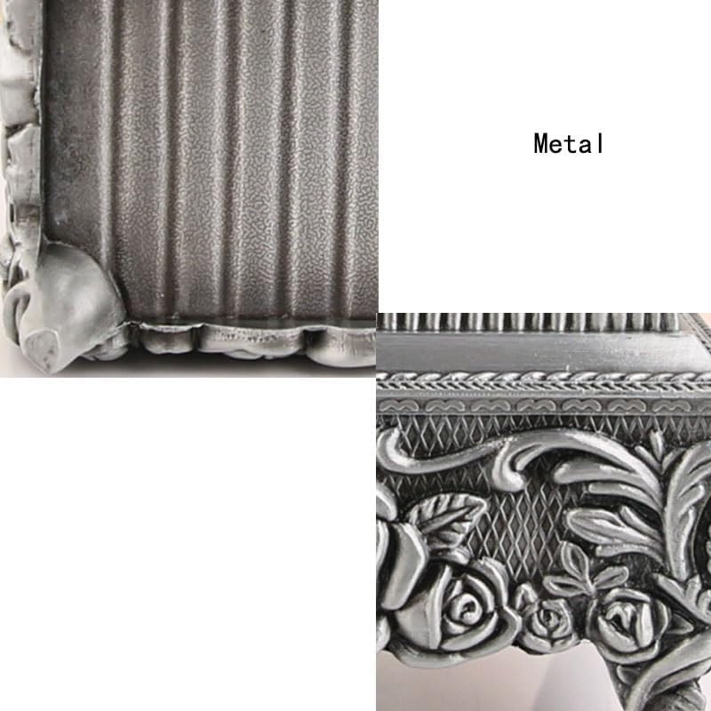 Rose Patterned Metal Retro Jewelry Box Earring Desktop Accessory Storage image 2