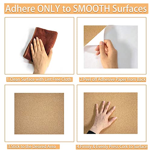 Sungift Cork Board 12"X12" - 1/2" Thick Square Bulletin Boards 12 Pack Cork Tiles With 100 Pcs Push Pins Mini Wall Self-Adhesive Corkboards Tiles For Wall #TOP6