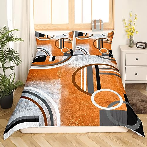 Couvre lit en microfibre douce orange brûlé contre le linge rêche