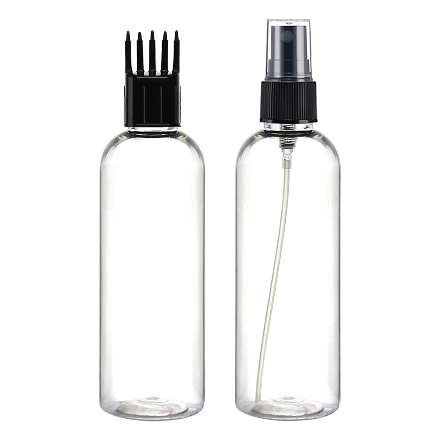 nsb herbals Combo Of 100 ml Clear Plastic Empty Fine Mist Spray (Black)+ Comb Applicator Bottle Container For Sanitizer, Perfume, Rose Water, Travel, Other Diy Products, Refillable Reusable-image-22